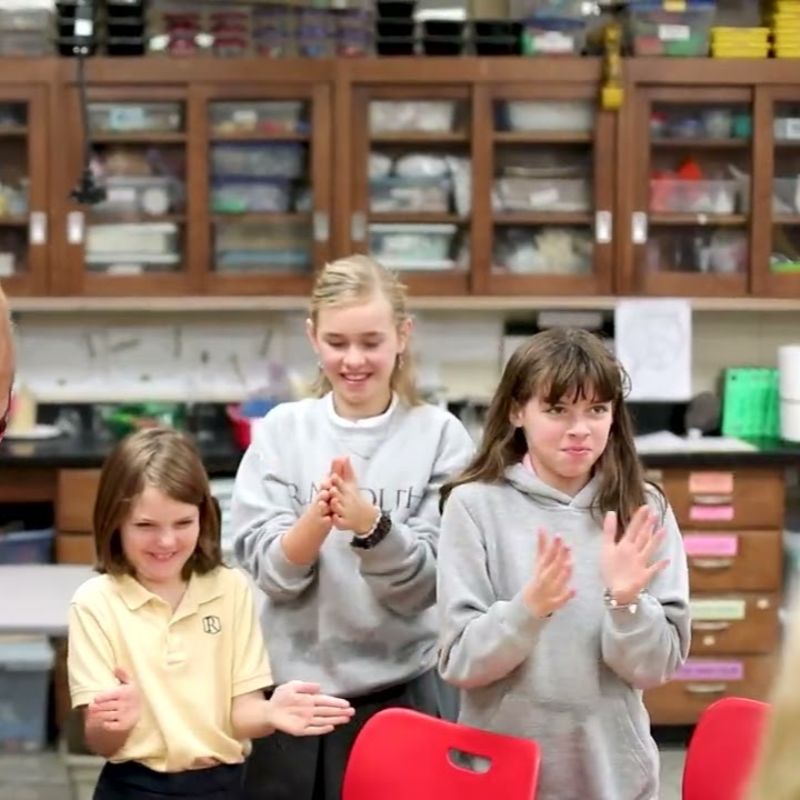 Students engaging in a science lesson